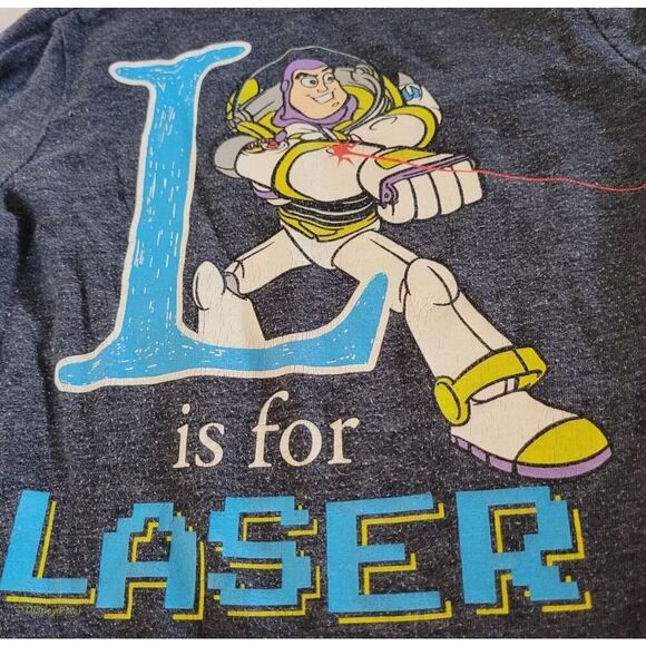 Buzz Lightyear Toy Story L is for Laser Disney Old Navy Collectible Tshirt SZ 2T - Picture 2 of 4